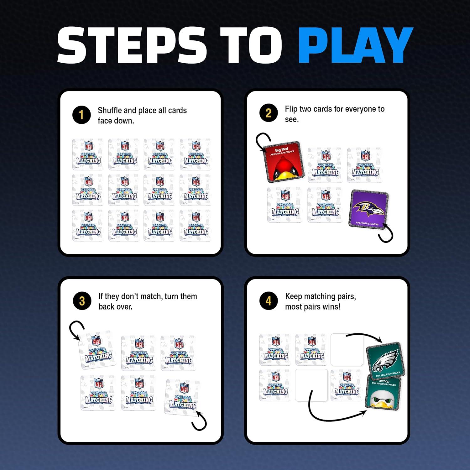 imageMasterPieces Sports Games NFL Mascots Matching Game Game for Kids and Family Laugh and Learn