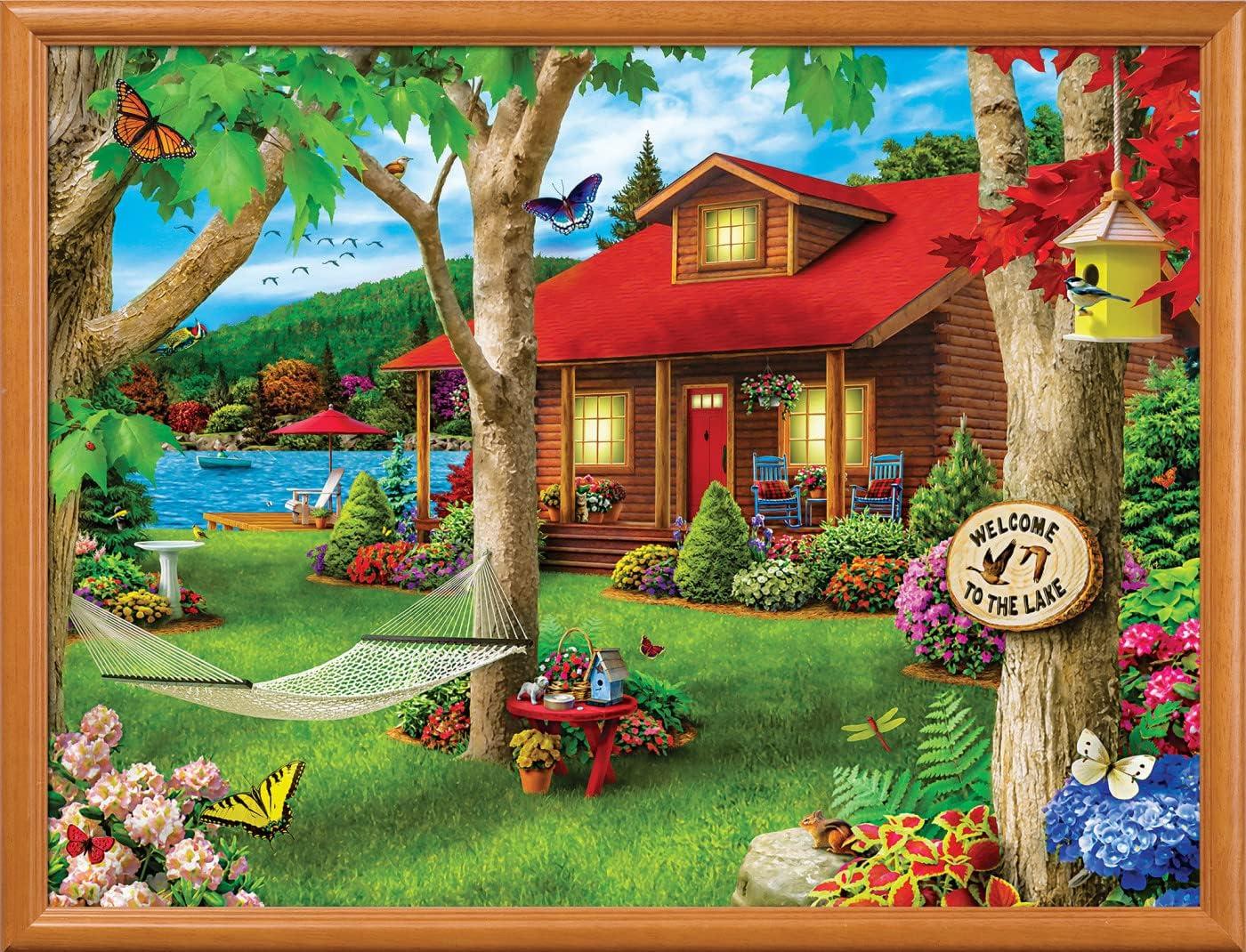 imageMasterpieces 750 Piece Jigsaw Puzzle for Adults and Family Free to Fly 18x24Lakeside Retreat