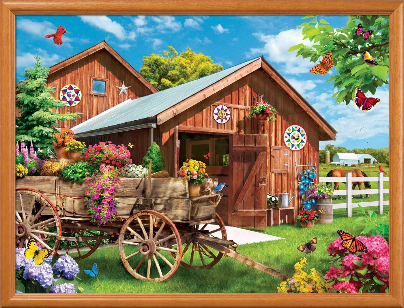 imageMasterpieces 750 Piece Jigsaw Puzzle for Adults and Family Free to Fly 18x24Lazy Days Flying to Flower Farm
