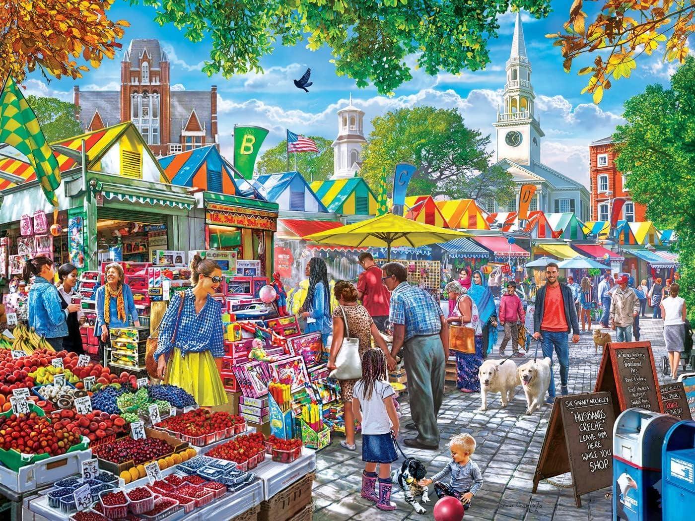 imageMasterpieces 750 Piece Jigsaw Puzzle for Adults and Family Market Day Afternoon 18x24750