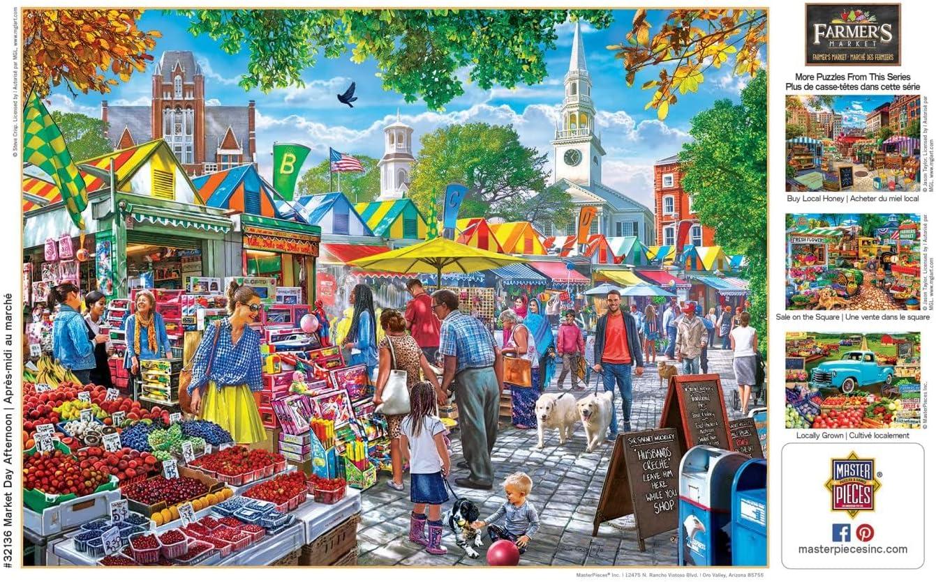 imageMasterpieces 750 Piece Jigsaw Puzzle for Adults and Family Market Day Afternoon 18x24750