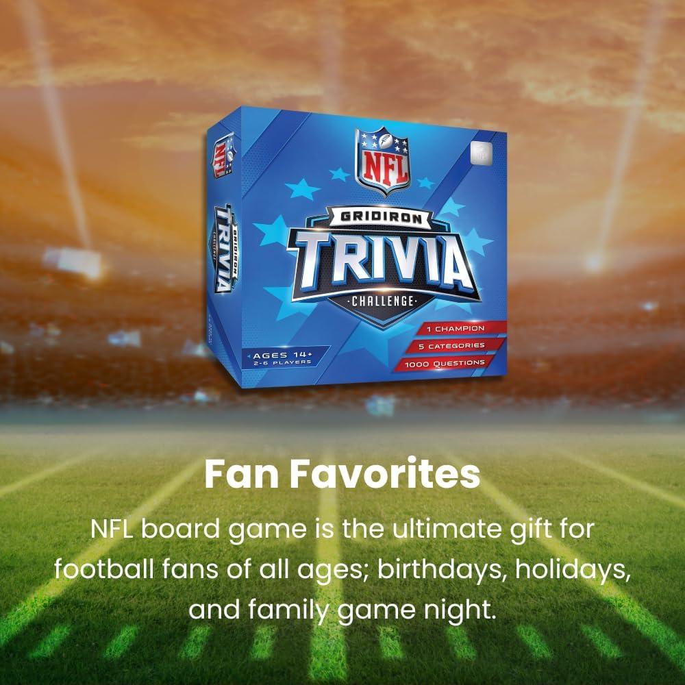 imageMasterpieces NFL Gridiron Trivia Challenge Officially Licensed Football Board Game for Families and Fans Fun Competitive Sports Trivia Game with 1000 Questions for Adults Kids amp Game Night