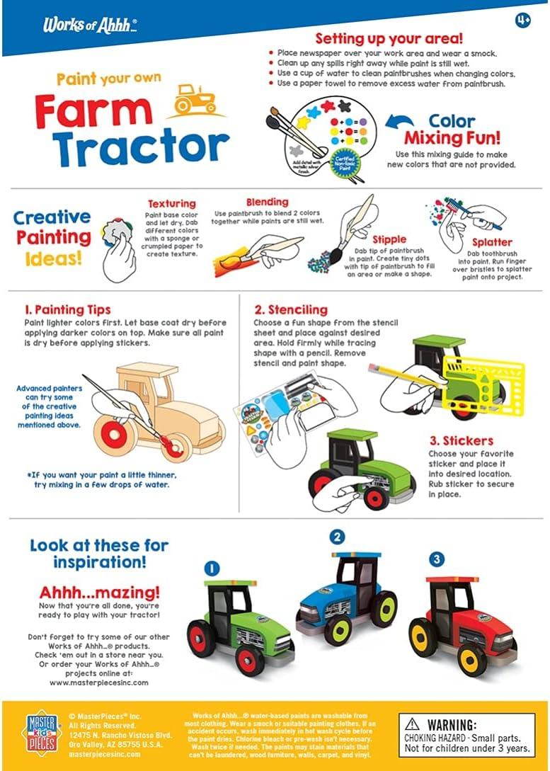 imageWorks of Ahhh Craft Set Farm Tractor Premium Wood Paint Kit
