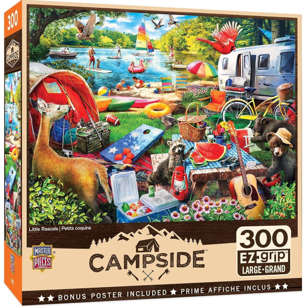 imageMasterPieces 300 Piece Jigsaw Puzzle Large EZ Grip Shapes Little Rascals Fun for Adults Seniors Family Kids NonGlare Finish 18x24300 Piece
