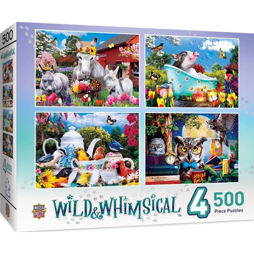 imageMasterPieces 2000 Piece Jigsaw Puzzle for Adults Family Or Youth  Farm Country 4Pack  14x19Wild  Whimsical