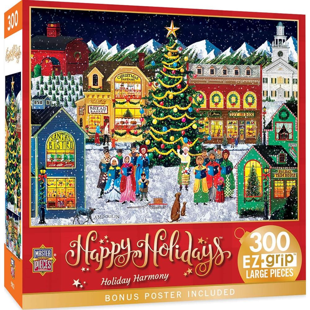imageMasterPieces 300 Piece EZ Grip Christmas Jigsaw Puzzle Winter Visitors 18x24Holiday Harmony