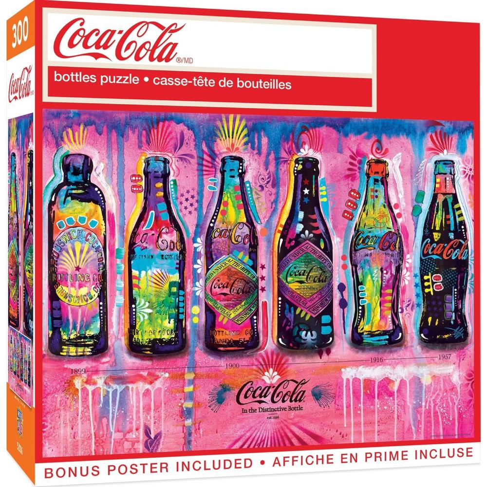 imageMasterPieces 300 Piece EZ Grip Jigsaw Puzzle CocaCola Bottles 18x24Bottles