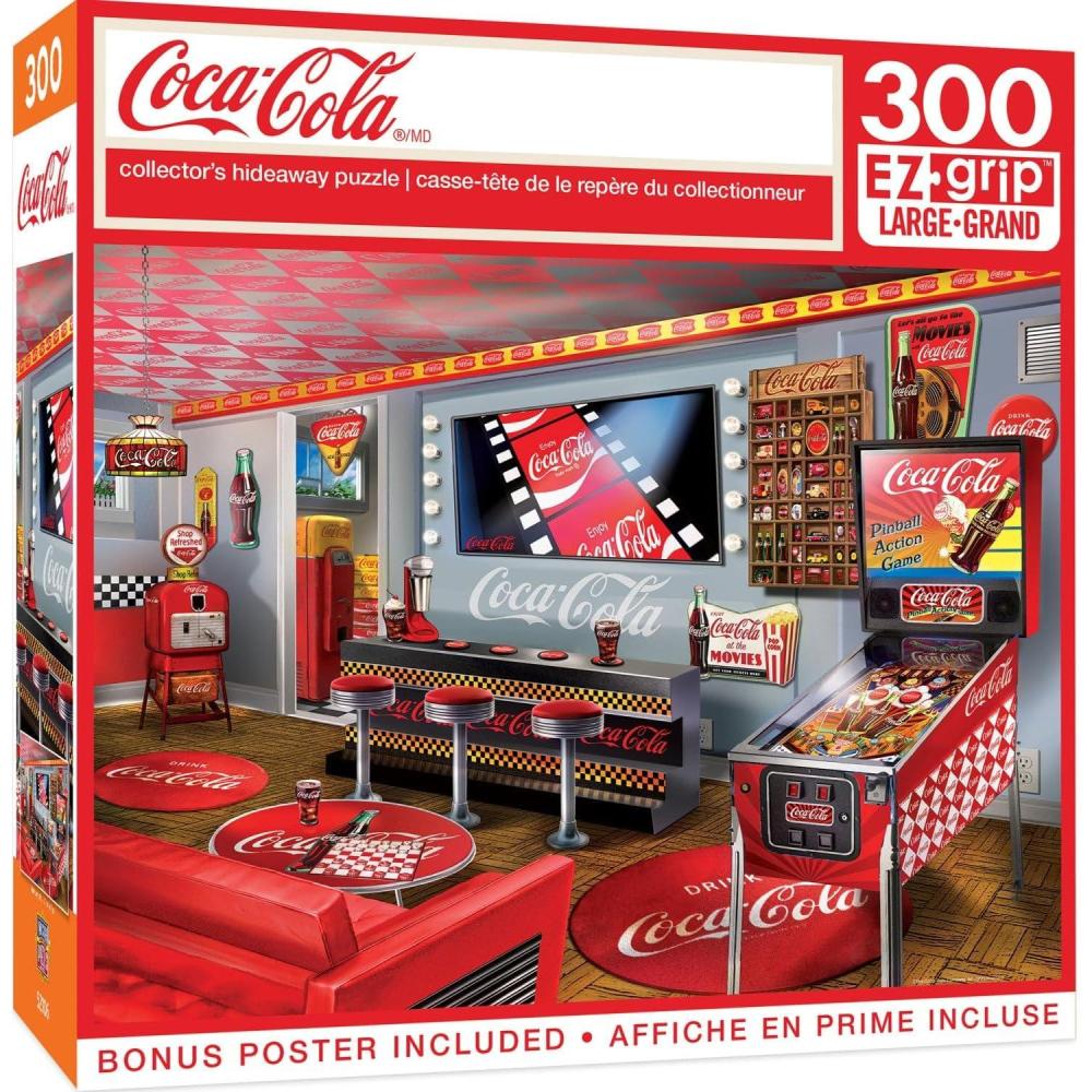 imageMasterPieces 300 Piece EZ Grip Jigsaw Puzzle CocaCola Bottles 18x24CocaCola Collectors Hideaway