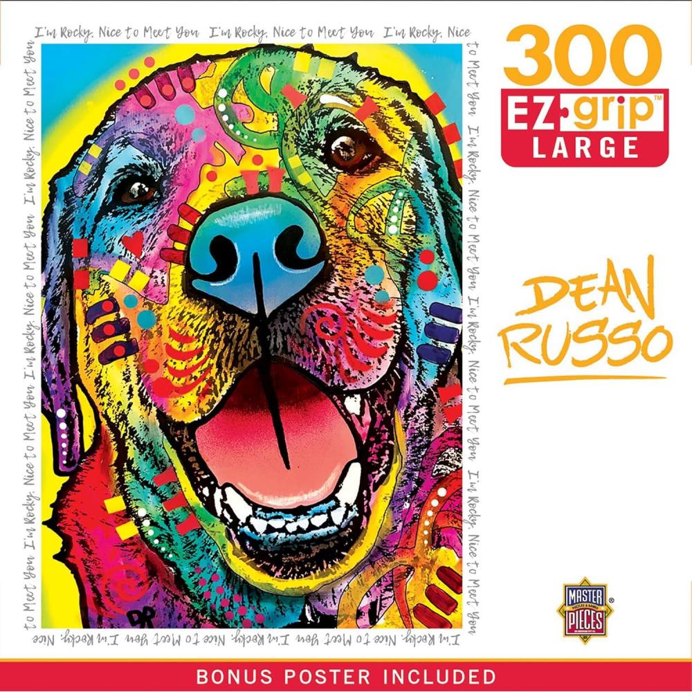 imageMasterPieces 300 Piece EZ Grip Jigsaw Puzzle Partners in Crime 18x24Im Rocky Nice to Meet You