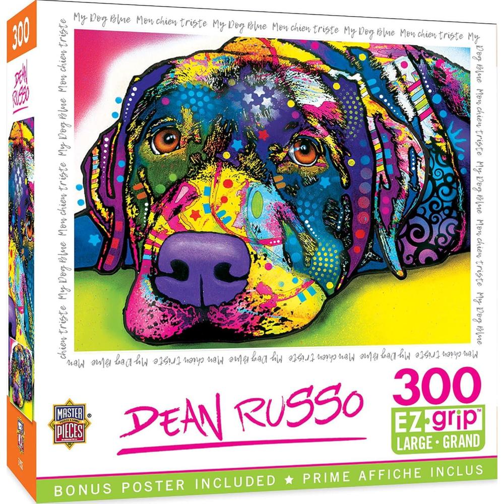 imageMasterPieces 300 Piece EZ Grip Jigsaw Puzzle Partners in Crime 18x24My Dog Blue