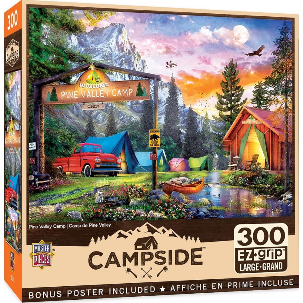 imageMasterPieces 300 Piece EZ Grip Jigsaw Puzzle Pine Valley Camp 18x24300 Piece