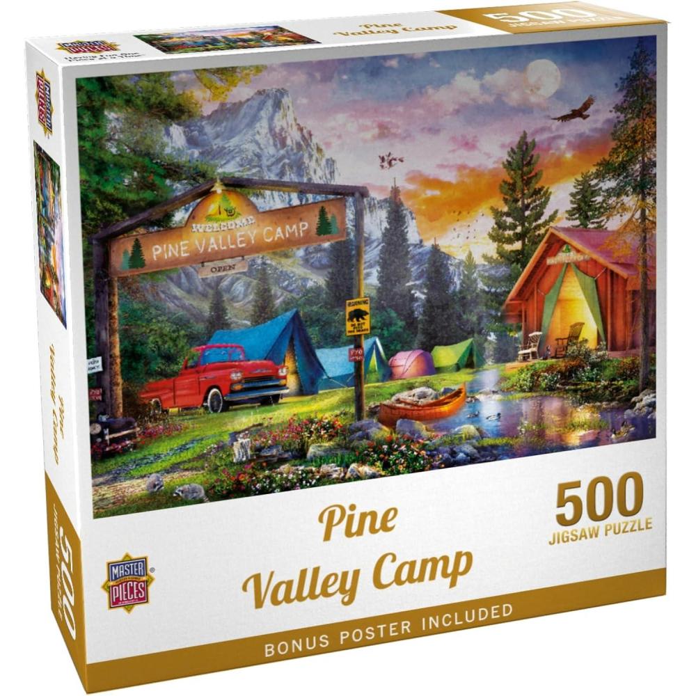 imageMasterPieces 300 Piece EZ Grip Jigsaw Puzzle  Pine Valley Camp  18x24500 Piece