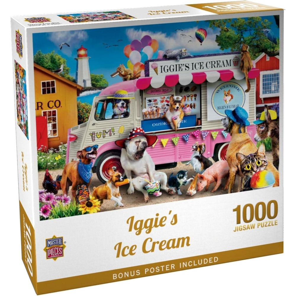 imageMasterPieces 300 Piece EZ Grip Jigsaw Puzzle for Adults Family Or Youth Iggys Ice Cream 18 x 241000 Piece