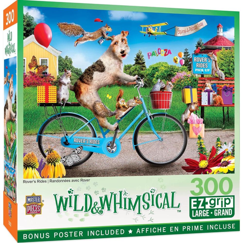 imageMasterPieces 300 Piece EZ Grip Jigsaw Puzzle for Adults Family Or Youth  Rovers Rides  18 x 24300 Piece