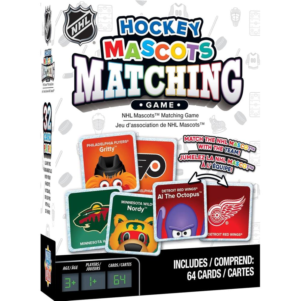imageMasterPieces Sports NHL Mascots Matching Game for Kids and Family Officially Licensed Memory Game Featuring NHL Teams Educational Hockey Toys for Kids Ages 48 Boys and Girls