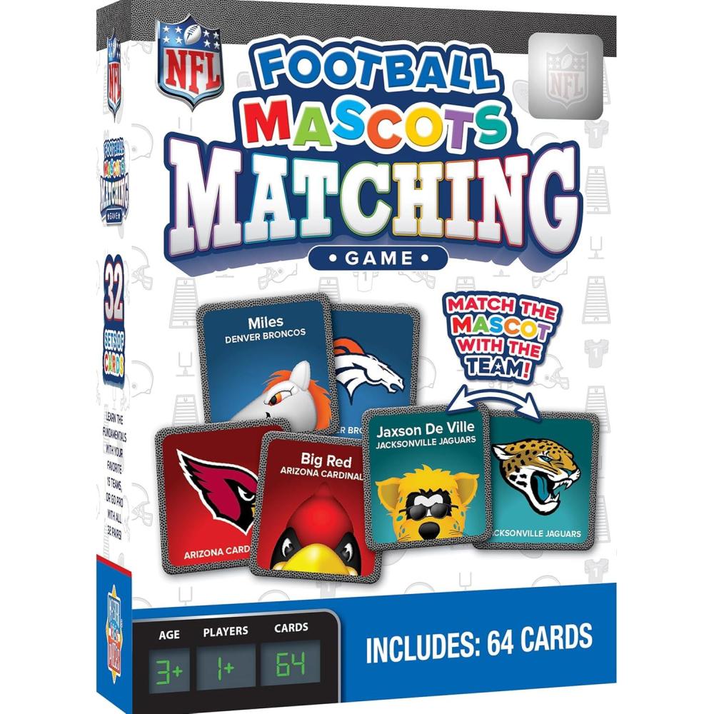 imageMasterPieces Sports Games NFL Mascots Matching Game Game for Kids and Family Laugh and Learn