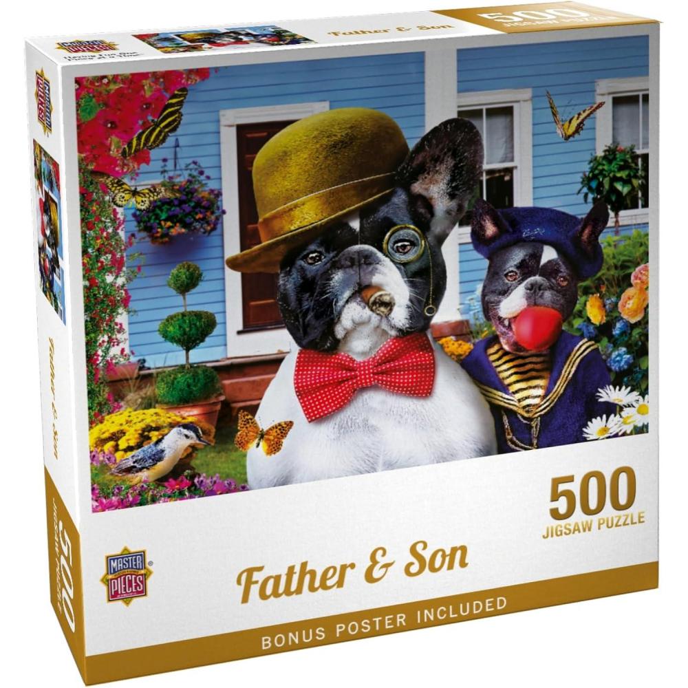 imageMasterpieces 300 Piece EZ Grip Jigsaw Puzzle  Father amp Son  18x24500 Piece