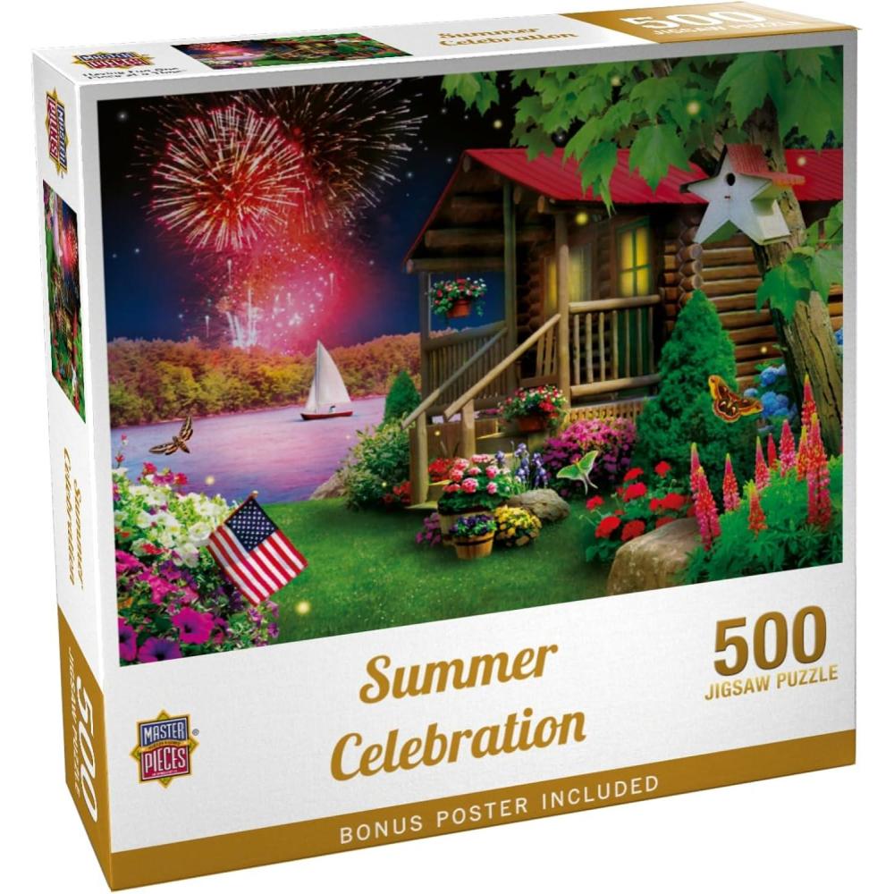 imageMasterpieces 300 Piece EZ Grip Jigsaw Puzzle  Summer Celebration  18x24500 Piece