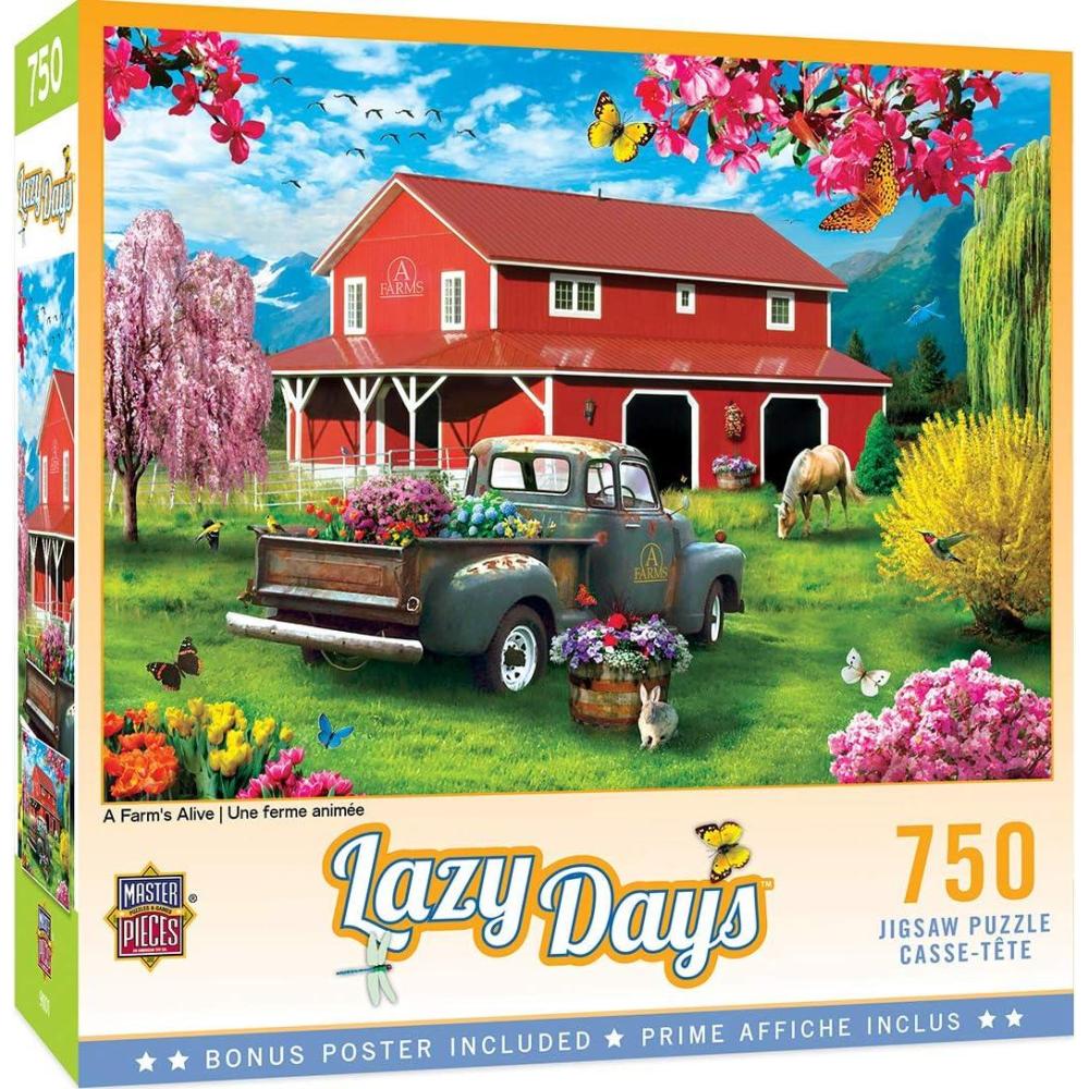 imageMasterpieces 750 Piece Jigsaw Puzzle for Adults and Family Free to Fly 18x24A Farms Alive