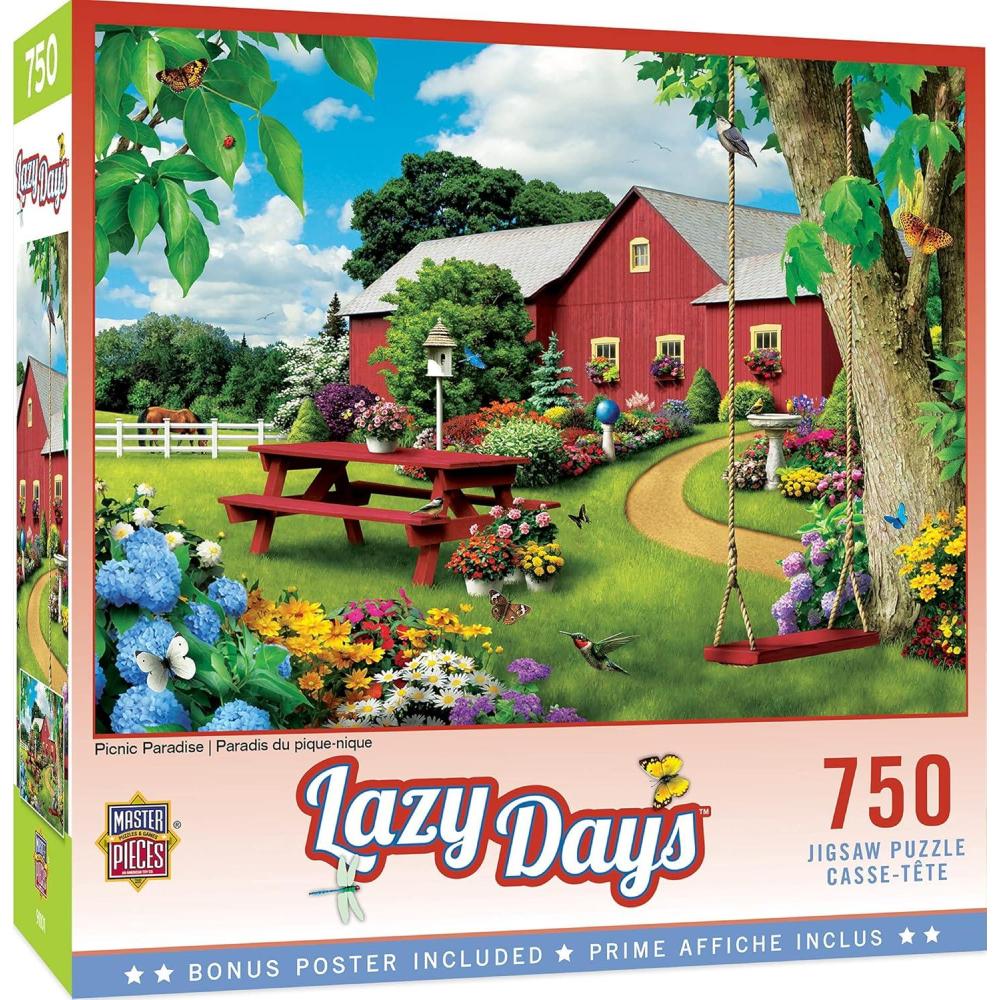 imageMasterpieces 750 Piece Jigsaw Puzzle for Adults and Family Free to Fly 18x24Picnic Paradise