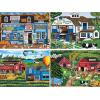 MasterPieces 2000 Piece Jigsaw Puzzle for Adults, Family, Or Youth – Farm Country 4-Pack – 14″x19″(A.M. Poulin Gallery)