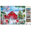 MasterPieces 300 Piece EZ Grip Christmas Jigsaw Puzzle – Winter Visitors – 18″x24″(Country Christmas)