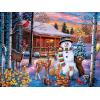 MasterPieces 300 Piece EZ Grip Christmas Jigsaw Puzzle – Winter Visitors – 18″x24″(Winter Visitors)