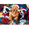 MasterPieces 500 Piece Glitter Christmas Jigsaw Puzzle – Santa Paws – 15″x21″