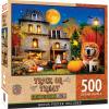 Halloween – Fright Night 500pc Glow in The Dark Puzzle – Jigsaw Puzzle with Vibrant Artwork and Durable Pieces – Fun Family Activity, Brain Challenge, and Educational Entertainment for Kids, Teens(Trick or Treat)
