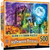 Halloween – Fright Night 500pc Glow in The Dark Puzzle – Jigsaw Puzzle with Vibrant Artwork and Durable Pieces – Fun Family Activity, Brain Challenge, and Educational Entertainment for Kids, Teens(Halloween Terrors)