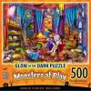 Halloween – Fright Night 500pc Glow in The Dark Puzzle – Jigsaw Puzzle with Vibrant Artwork and Durable Pieces – Fun Family Activity, Brain Challenge, and Educational Entertainment for Kids, Teens(Monsters at Play)
