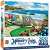 MasterPieces 300 Piece EZ Grip Jigsaw Puzzle – Coastal Getaway Beach Scene – Large Piece Puzzles for Seniors, Adults, and Family – Eco-Friendly, Non-Glare Finish, Relaxing 18″ x 24″ Puzzle(300 Piece)