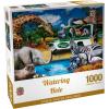 Masterpieces 300 Piece EZ Grip Jigsaw Puzzle – Watering Hole – 18″x24″(1000 Piece)