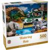 Masterpieces 300 Piece EZ Grip Jigsaw Puzzle – Watering Hole – 18″x24″(500 Piece)