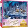 Masterpieces 500 Piece Glitter Christmas Jigsaw Puzzle – Northern Lights – 15″x21″
