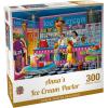 Masterpieces 750 Piece Jigsaw Puzzle for Adults and Family – Anna’s Ice Cream Parlor – 18″x24″(300 Piece)