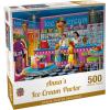 Masterpieces 750 Piece Jigsaw Puzzle for Adults and Family – Anna’s Ice Cream Parlor – 18″x24″(500 Piece)