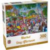 Masterpieces 750 Piece Jigsaw Puzzle for Adults and Family – Market Day Afternoon – 18″x24″(300 Piece)