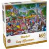 Masterpieces 750 Piece Jigsaw Puzzle for Adults and Family – Market Day Afternoon – 18″x24″(500 Piece)