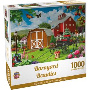 MasterPieces – 300 Piece Jigsaw Puzzle, Large EZ Grip Shapes, Barnyard Beauties, Fun for Adults, Seniors, Family, Kids, Non-Glare Finish, 18″x24″(1000 Piece)