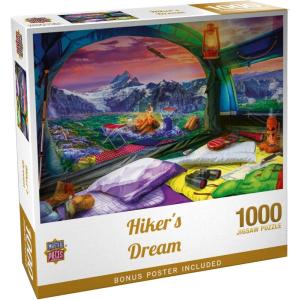 MasterPieces – 300 Piece Jigsaw Puzzle, Large EZ Grip Shapes, Hiker’s Dream, Fun for Adults, Seniors, Family, Kids, Non-Glare Finish, 18″x24″(1000 Piece)