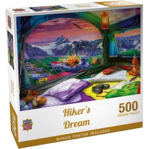 MasterPieces – 300 Piece Jigsaw Puzzle, Large EZ Grip Shapes, Hiker’s Dream, Fun for Adults, Seniors, Family, Kids, Non-Glare Finish, 18″x24″(500 Piece)