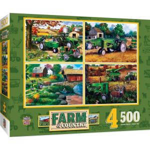 MasterPieces 2000 Piece Jigsaw Puzzle for Adults, Family, Or Youth – Farm Country 4-Pack – 14″x19″(Farm & Country)
