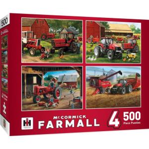 MasterPieces 2000 Piece Jigsaw Puzzle for Adults, Family, Or Youth – Farm Country 4-Pack – 14″x19″(Farmall)