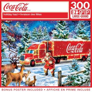 MasterPieces 300 Piece EZ Grip Christmas Jigsaw Puzzle – Winter Visitors – 18″x24″(Coca-Cola Holiday Haul)
