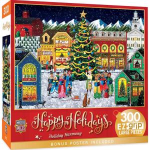 MasterPieces 300 Piece EZ Grip Christmas Jigsaw Puzzle – Winter Visitors – 18″x24″(Holiday Harmony)