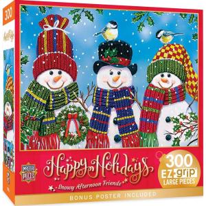 MasterPieces 300 Piece EZ Grip Christmas Jigsaw Puzzle – Winter Visitors – 18″x24″(Snowy Afternoon Friends)