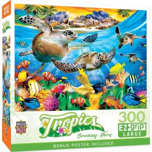 MasterPieces 300 Piece EZ Grip Jigsaw Puzzle – Breaking Waves – 18″x24″(Breaking Waves)