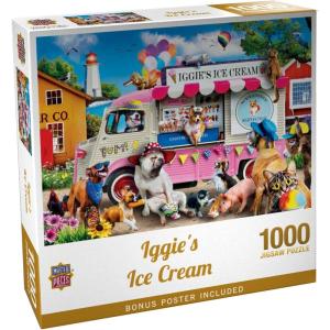 MasterPieces 300 Piece EZ Grip Jigsaw Puzzle for Adults, Family, Or Youth – Iggy’s Ice Cream – 18″ x 24″(1000 Piece)
