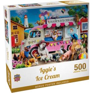 MasterPieces 300 Piece EZ Grip Jigsaw Puzzle for Adults, Family, Or Youth – Iggy’s Ice Cream – 18″ x 24″(500 Piece)